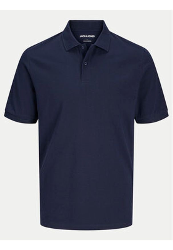 Jack & Jones - Jack&Jones Polo Kane 12270150 Granatowy Regular Fit. Typ kołnierza: polo. Kolor: niebieski. Materiał: syntetyk, bawełna