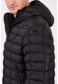 Diesel - DIESEL Czarna pikowana męska kurtka z kapturem W-STONE, Rozmiar 48. Typ kołnierza: kaptur. Kolor: czarny. Materiał: poliester. Długość rękawa: długi rękaw. Długość: długie. Styl: elegancki #2