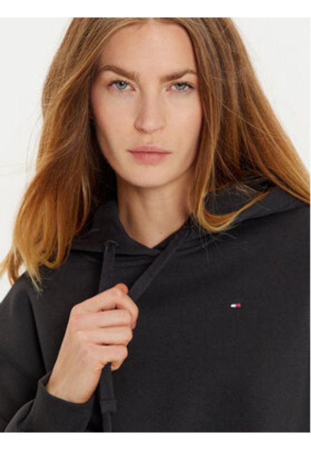 TOMMY HILFIGER - Tommy Hilfiger Bluza WW0WW44991 Czarny Regular Fit. Kolor: czarny. Materiał: syntetyk, bawełna