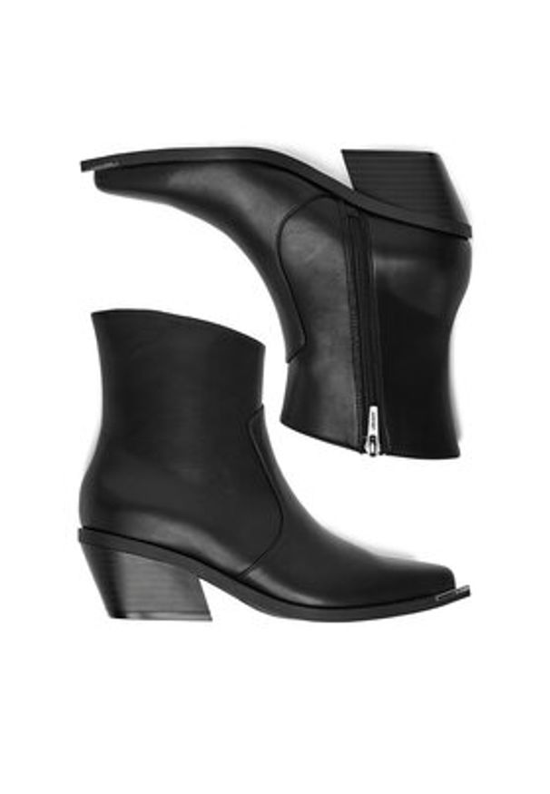 Jenny - JENNY Botki CEO-R25AW00805 Czarny. Kolor: czarny. Materiał: materiał, syntetyk