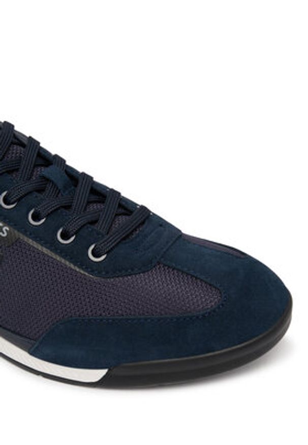 BOSS Sneakersy Nitan 50563824 Granatowy. Kolor: niebieski. Materiał: materiał