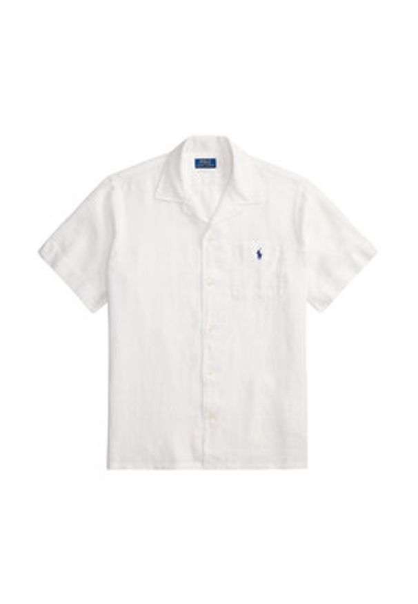 Polo Ralph Lauren Koszula 710966421504 Biały Classic Fit. Typ kołnierza: polo. Kolor: biały. Materiał: len