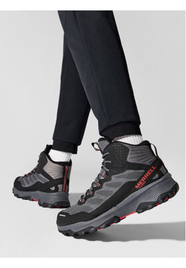 Merrell Trekkingi Spee Strike Mid Wp J066877 Szary. Kolor: szary. Materiał: materiał, mesh. Sport: turystyka piesza