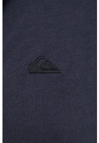 Quiksilver bluza męska kolor granatowy z kapturem gładka. Okazja: na co dzień. Typ kołnierza: kaptur. Kolor: niebieski. Materiał: bawełna. Długość rękawa: raglanowy rękaw. Wzór: gładki. Styl: casual #3