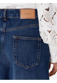 TwinSet - TWINSET Jeansy 252TP2540 Granatowy Wide Leg. Kolor: niebieski