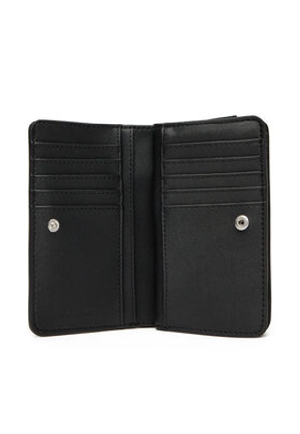 Calvin Klein Duży Portfel Damski Ck Re-Lock Medium Bifold LV04F1033G Czarny. Kolor: czarny. Materiał: skóra