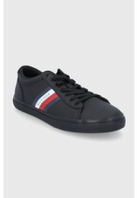 TOMMY HILFIGER - Tommy Hilfiger Buty skórzane kolor czarny. Nosek buta: okrągły. Zapięcie: sznurówki. Kolor: czarny. Materiał: skóra #4