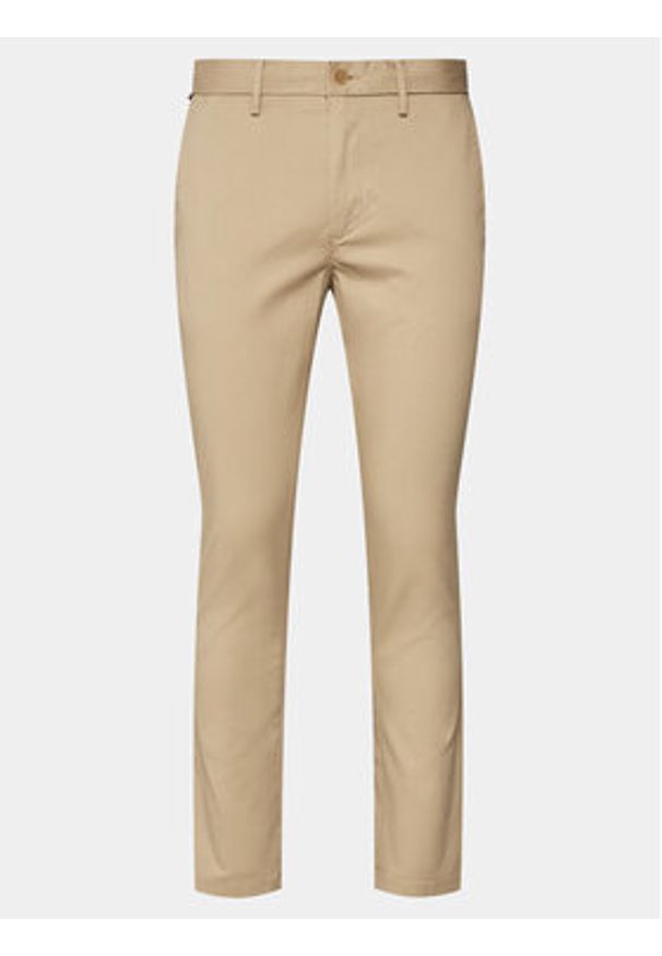 TOMMY HILFIGER - Tommy Hilfiger Chinosy Core Denton MW0MW28884 Beżowy Straight Fit. Kolor: beżowy. Materiał: bawełna