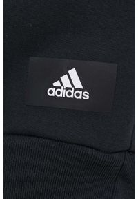 adidas Performance bluza H67036 damska kolor czarny gładka. Kolor: czarny. Materiał: materiał, dzianina. Długość rękawa: długi rękaw. Długość: długie. Wzór: gładki #3