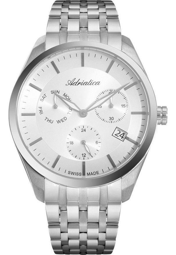 Zegarek Adriatica Zegarek męski Adriatica A8309.5113QF srebrny. Kolor: srebrny