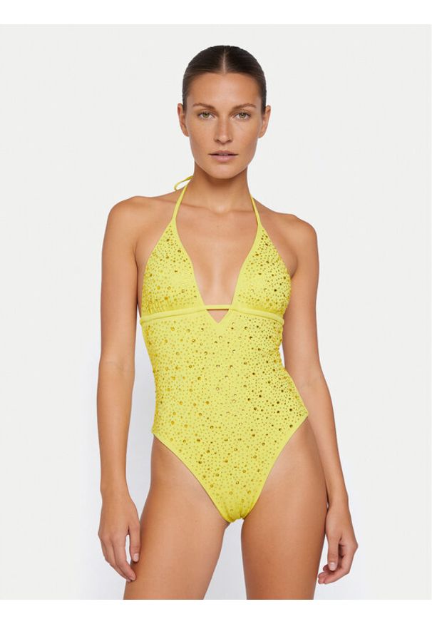 Guess Strój kąpielowy E6GJ36 MC040 Zielony. Kolor: zielony. Materiał: syntetyk