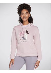 skechers - Skechers Bluza La Dreams Pullover Hoodie HD4 Różowy Regular Fit. Kolor: różowy. Materiał: bawełna