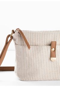 bonprix - Torebka na ramię z tkaniny z ozdobnym detalem. Kolor: beżowy. Rozmiar: małe. Rodzaj torebki: na ramię #2