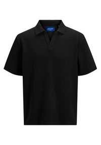 Jack & Jones - Jack&Jones Komplet polo i spodenki Slington 12281841 Czarny Relaxed Fit. Kolor: czarny. Materiał: bawełna #3