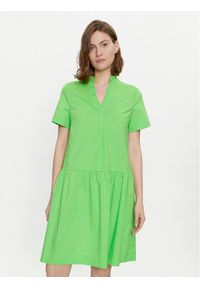 JOOP! Sukienka koszulowa 30041979 Zielony Regular Fit. Kolor: zielony. Materiał: bawełna. Typ sukienki: koszulowe
