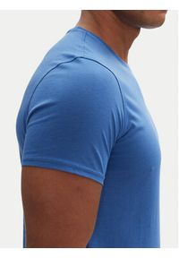 Tommy Jeans T-Shirt DM0DM04411 Niebieski Slim Fit. Kolor: niebieski. Materiał: bawełna