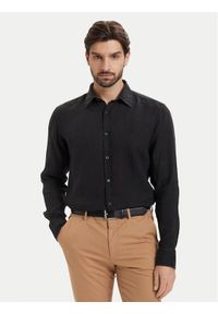 BOSS Koszula Relegant 50567579 Czarny Regular Fit. Kolor: czarny. Materiał: len #1