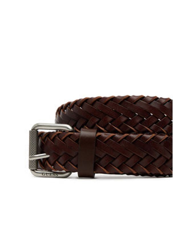 Guess Pasek Męski BMAVLW P5235 Brązowy. Kolor: brązowy. Materiał: skóra