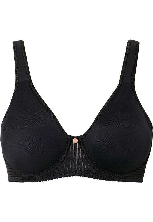 bonprix - Biustonosz minimizer z wyściełanymi ramiączkami. Kolor: czarny