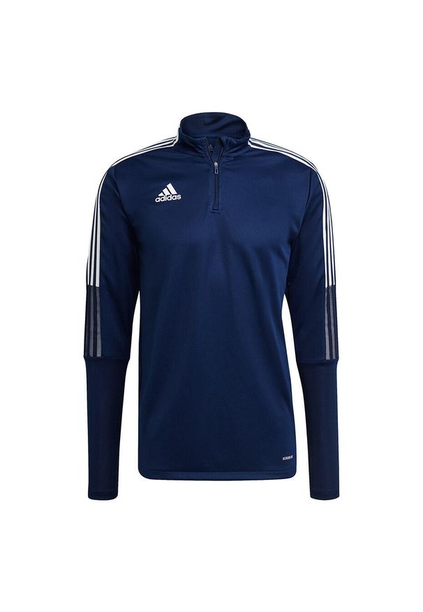 Adidas - Bluza męska adidas Tiro 21 Training Top granatowa. Kolor: biały, niebieski, wielokolorowy