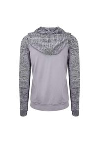 JUST COOL - Bluza Rozpinana Męska Kontrastowa Melanż Slim. Kolor: szary. Wzór: melanż