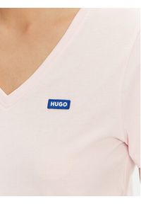 Hugo - HUGO T-Shirt Classic 50513667 Różowy Slim Fit. Kolor: różowy. Materiał: bawełna #4