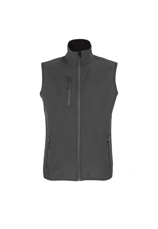 SOL'S - Ocieplacz Damski Falcon Softshell Zapinany Na Zamek Błyskawiczny. Kolor: szary, wielokolorowy, brązowy. Materiał: softshell. Sport: turystyka piesza