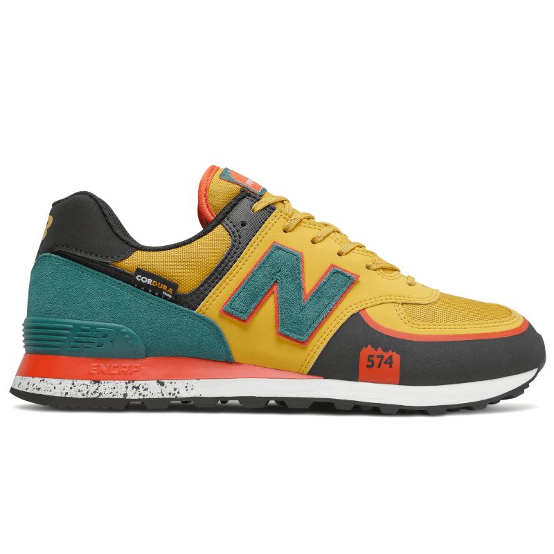 Żółte buty sportowe New Balance z cholewką, na spacer