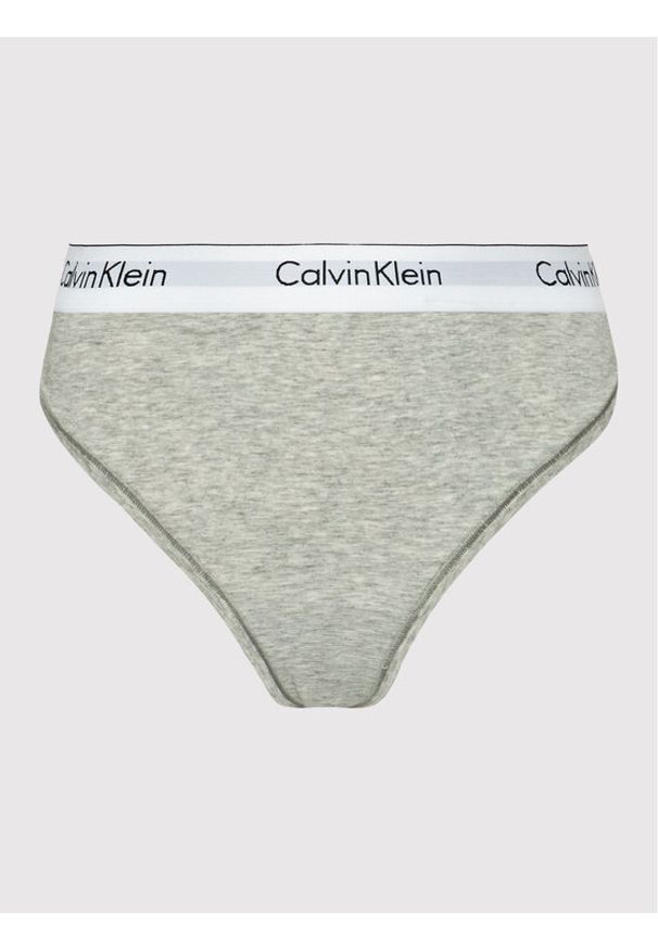 Calvin Klein Underwear Stringi 000QF5117E Szary. Kolor: szary. Materiał: bawełna