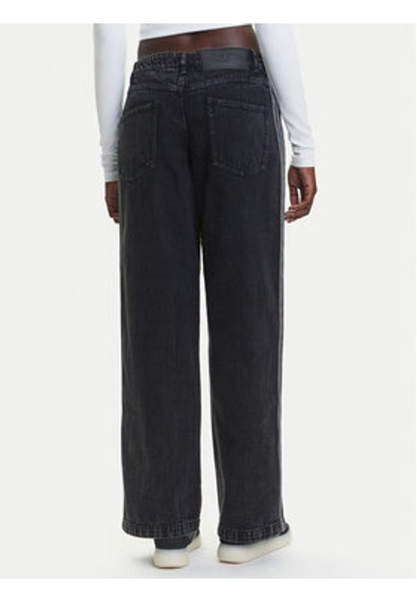 Adidas - adidas Jeansy adicolor Denim 3-Stripes JD3109 Czarny Loose Fit. Kolor: czarny