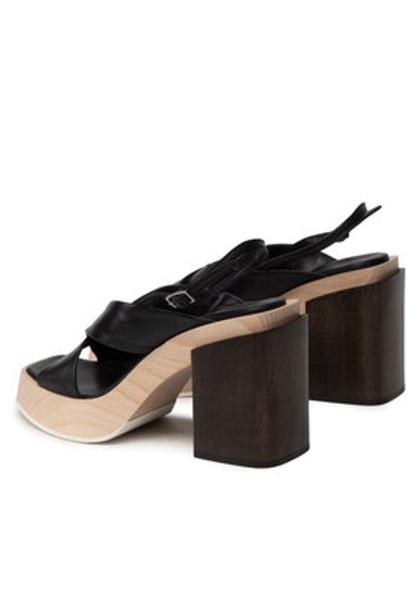 AGL Sandały Surin Sandal D668006PDSOFTY0000 Czarny. Kolor: czarny. Materiał: skóra