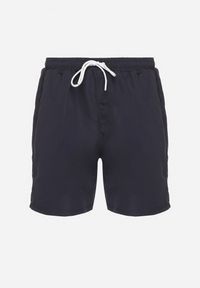 Born2be - Granatowe Gładkie Szorty Bermudy z Kieszeniami Uliritia. Okazja: na co dzień. Kolor: niebieski. Materiał: len. Wzór: gładki. Sezon: lato, wiosna. Styl: casual