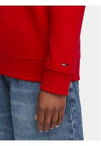 Tommy Jeans Bluza Ess Logo DW0DW22829 Czerwony ciemny Regular Fit. Kolor: czerwony. Materiał: bawełna #5