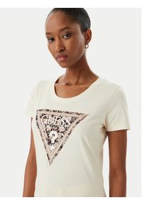 Guess T-Shirt W6RI32 J1314 Écru Regular Fit. Kolor: kremowy. Materiał: bawełna #3