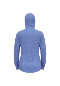 Odlo - Bluza rozpinana z kapturem damska ODLO Tencia Mid Layer Hoody Full Zip. Typ kołnierza: kaptur. Kolor: niebieski