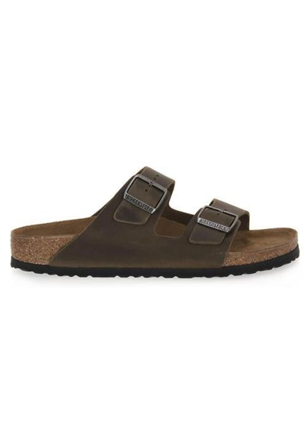 Klapki damskie Birkenstock 1027039. Kolor: zielony. Materiał: skóra
