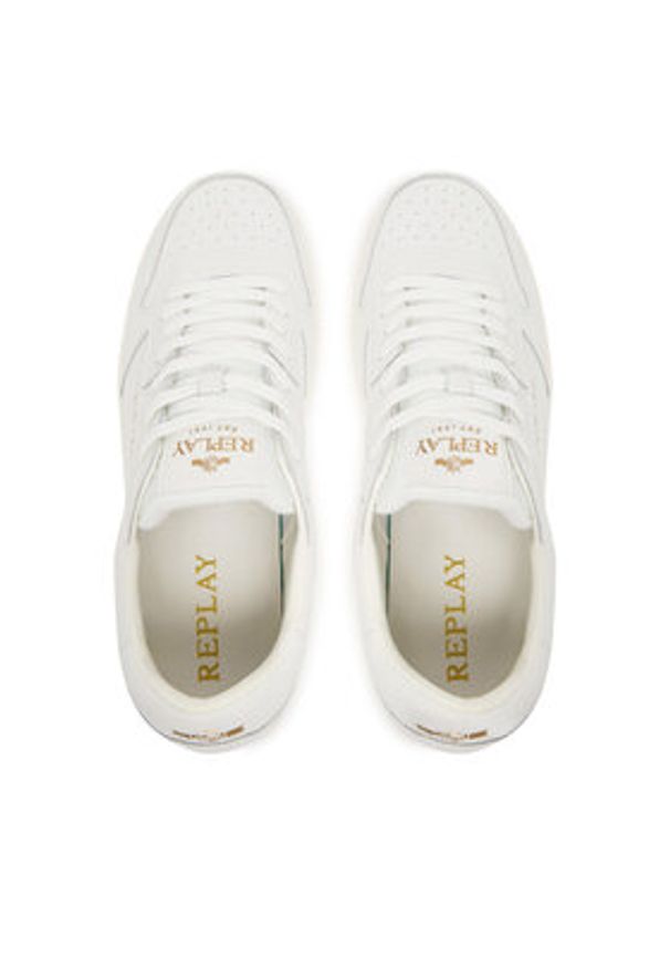 Replay - REPLAY Sneakersy GMZ7P.000.C0001L Biały. Kolor: biały. Materiał: skóra
