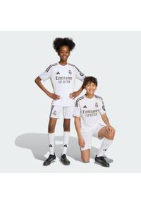 Adidas - Szorty Real Madryt 25/26 Home Kids. Kolor: biały. Sport: piłka nożna