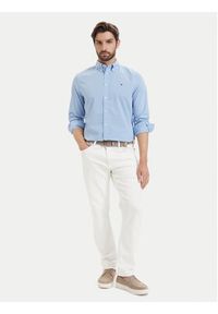 TOMMY HILFIGER - Tommy Hilfiger Koszula Poplin MW0MW43319 Niebieski Regular Fit. Kolor: niebieski. Materiał: bawełna #2
