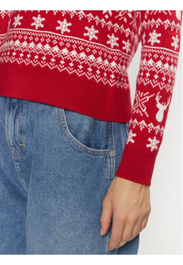 only - ONLY Sweter Xmas Winter 15327601 Czerwony Regular Fit. Kolor: czerwony. Materiał: syntetyk