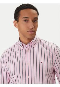 TOMMY HILFIGER - Tommy Hilfiger Koszula MW0MW42441 Różowy Regular Fit. Kolor: różowy. Materiał: bawełna #5