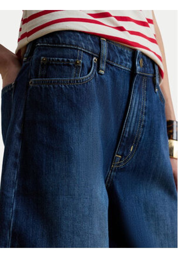 Lauren Ralph Lauren - LAUREN RALPH LAUREN Szorty jeansowe 200P13594001 Niebieski Wide Leg. Kolor: niebieski. Materiał: bawełna