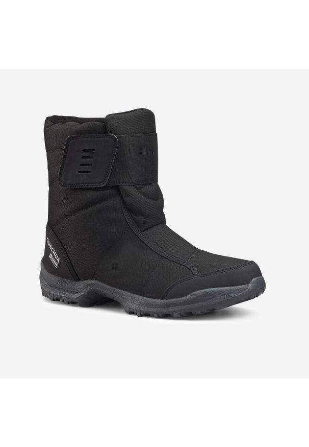 quechua - Śniegowce turystyczne męskie Quechua NH100 rzep. Zapięcie: rzepy. Kolor: czarny. Materiał: guma. Szerokość cholewki: szeroka. Sezon: zima. Sport: turystyka piesza