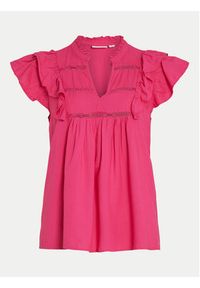 Vila Bluzka Visia 14097358 Różowy Regular Fit. Kolor: różowy. Materiał: wiskoza #2
