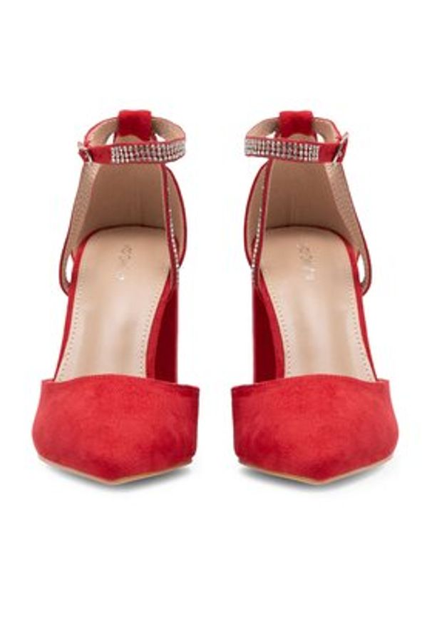 DeeZee Czółenka LISA KL-HT4587-21 Czerwony. Kolor: czerwony. Materiał: materiał