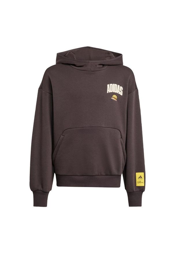 Adidas - Dziecięca bluza z kapturem adidas The Simpsons. Typ kołnierza: kaptur. Kolor: brązowy. Materiał: polar