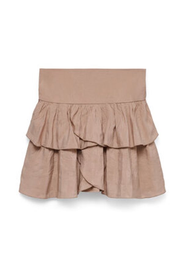 Vero Moda Spódnica mini Clara 10336425 Beżowy Regular Fit. Kolor: beżowy. Materiał: wiskoza