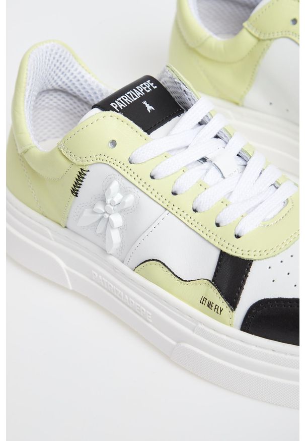 Patrizia Pepe - Sneakersy damskie skórzane PATRIZIA PEPE. Materiał: skóra