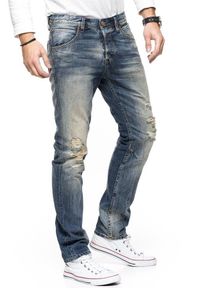 Tom Tailor - TOM TAILOR SPODNIE MĘSKIE AEDAN SLIM VINTAGE BLUE DENIM 6203519.00.12 COL. 1074. Stan: obniżony. Styl: vintage #4