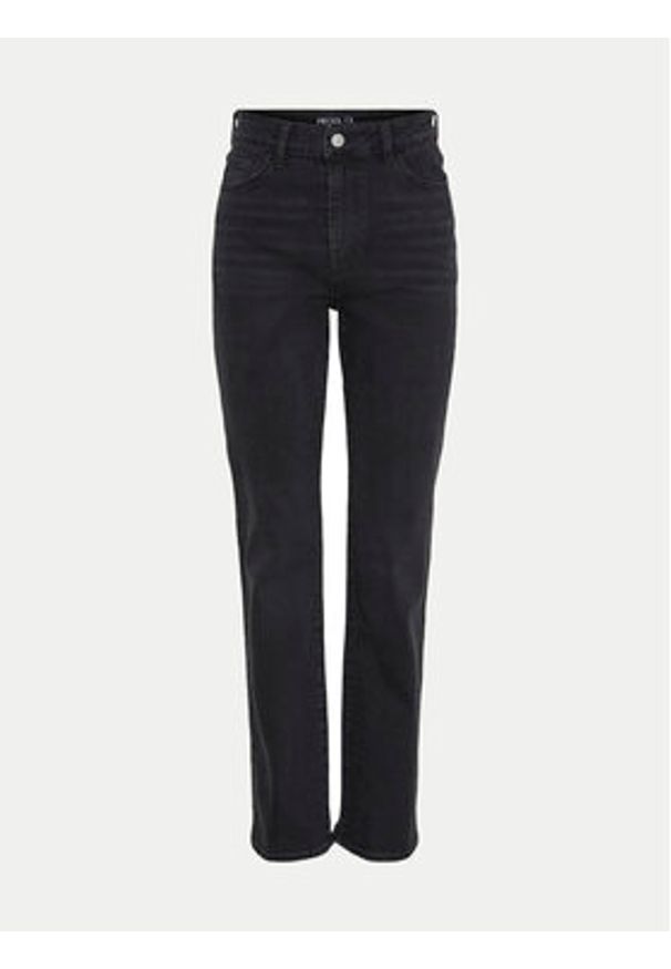 Pieces Jeansy Kelly 17147294 Czarny Straight Fit. Kolor: czarny